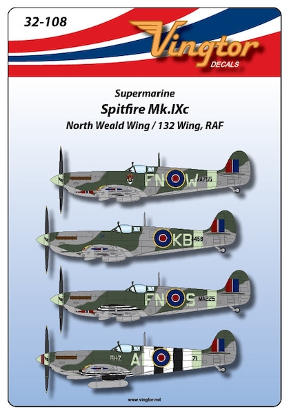 Supermarine Spitfire Mk.IXc, North Weald Wing / 132 Wing, RAF 32-108
