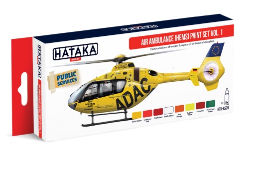 Air Ambulance (HEMS) Paint Set Vol:.1 (8 colours) HTK-AS76