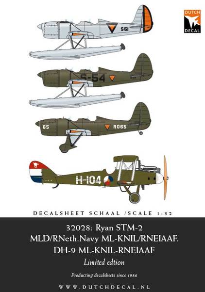 Ryan STM-2 (MLD, ML-KNIL/RNEIAF), DH9 (ML-KNIL, RNEIAF) DD32028