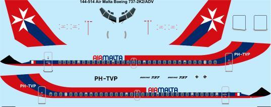 Boeing 737-2K2/ADV (Air Malta) 144-514