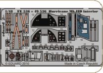 Detailset Hawker Hurricane MKIId Interior Self Adhesive (Hasegawa) FE536