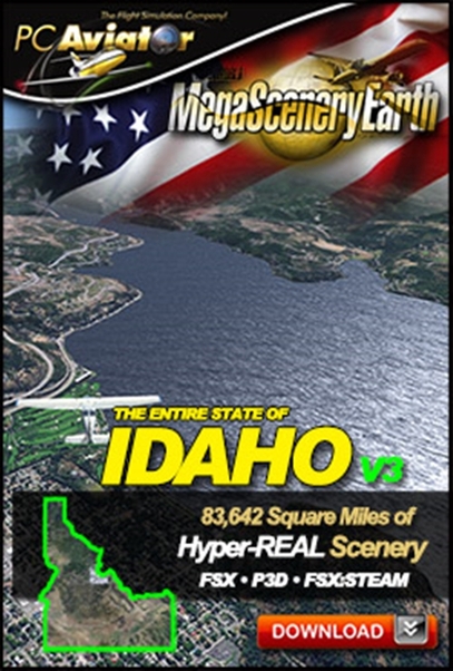 Mega Scenery Earth Version 3, Idaho (Download version) DL-MSEV3-ID