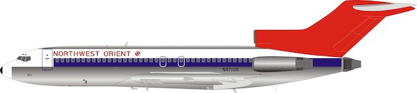 Boeing 727-100 Northwest Orient Airlines N471US Polished With Stand B-721-US-100P