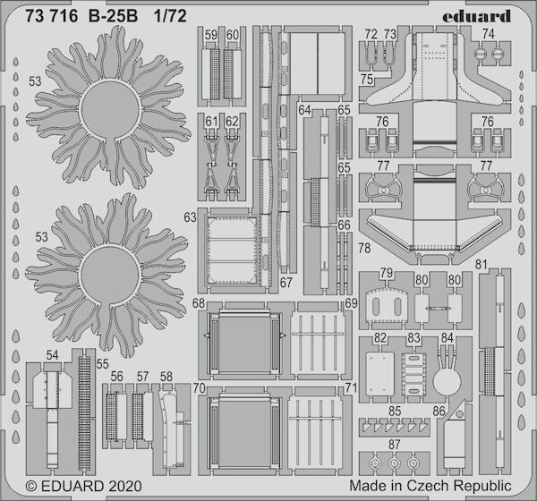 Detailset North American B25B Mitchell Interior (Airfix) e73-716