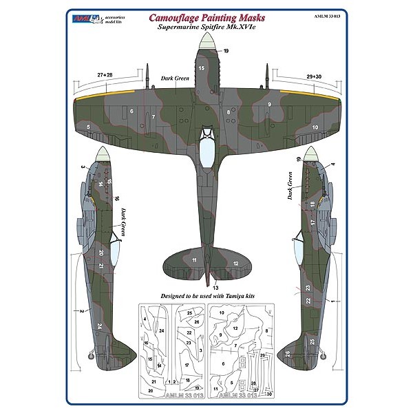 Camouflage Painting masks Spitfire MkXVIe