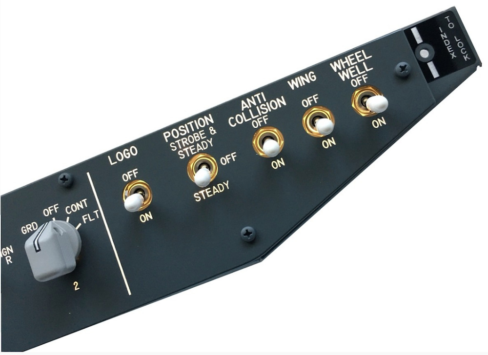 B737 ICS FWD Overhead Panel Kit (Light Switch & Starter Switch P