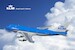KLM Boeing 747-400 PH-BFT in flight - metal poster metal sign