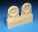 Messerschmitt BF109E/F main wheels with ribbed tires
