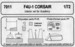 Vought F4U-1 Corsair Interior set (Academy)