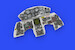 Lockheed F104J Starfighter Löök Instrument Panel and seatbelts (Hasegawa, Eduard)
