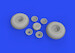 Boeing B17F Flying Fortress Wheels cross tread - (HK Models)