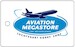 Bagagetag with Aviation Megastore logo on one side and writable backside, including metal wire