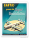 Qantas Empire Airways - Presents the Super Constellation - Australia - c. 1947 Vintage metal poster