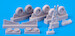 P51D Mustang landing gear (Eduard) Set 1