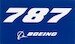 787 Blue Sticker