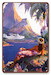 Fly to the South Seas Isles Hawaiian Vintage metal poster