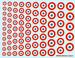 French roundels Armée de l'air 1943-82 diameter from 7 to 16 mmm