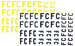 FC Letters Yellow and Black