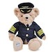 Captain Pilot Teddy Bear Plush With Uniform 25cm