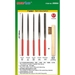 Assorted Needle File set (medium grit) with brass wire brush