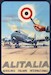 Alitalia - Aerolinee Italiane Internaziolani DC-4 Skymaster Vintage metal poster metal sign