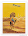 Proche Orient (Near East) - Lockheed Constellation flies over the Sphinx (Air France) Vintage metal poster