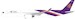 Airbus A350-900 Thai HS-THK With Stand