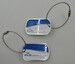 Metal tag with KLM Royal Dutch Airlines on both sides (dogtag type)