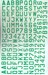 72-042 Luftwaffe ID Letters & Numbers 13mm (Green)