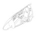 Heinkel He162 Rear Cockpit bulkhead including seat (Revell)