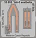 Detailset Yakovlev Yak3 Seatbelts (Special Hobby)