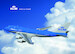 KLM Boeing 747-400 PH-BFW in flight on aluminum sandwich plate