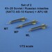 Set of two Kh23MT/ML/MP Missiles (AS-10 Karen) with APU69 Launcer