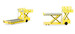 Airport Accessories Container loader 2 pieces Yellow color