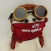 Pluche Teddy Pilot bear 40cm and facemask 'Remove after flight' red