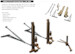 Boeing B17F Flying Fortress undercarriage legs - Bronze - (HK Models)