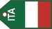 Italy flag baggage tag