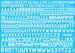 RAF White Code Letters (18, 24,30 Inch)