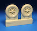Messerschmitt BF109E/F main wheels with ribbed tires