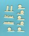 CH47A Chinook Strearable rear strut with wheels (Trumpeter)
