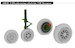 F104 Starfighter Undercarriage wheels - Late- (Hasegawa/Eduard)