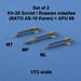 Set of two Kh23MT/ML/MP Missiles (AS-10 Karen) with APU69 Launcer