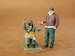 US Pilot (Sitting) & Mechanic WW2