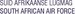S.A Air Force / S.A. Lugmag text in blue (2x) Large
