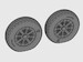 F4U Corsair / F6F Hellcat Ribbed/Diamond thread Wheel set