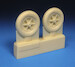 Messerschmitt BF109E/F main wheels with ribbed tires