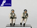 Set of 2 French high altitude pilots of the 60's