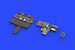 Curtiss P40F Warhawk Löök Instrument Panel and seatbelts (Trumpeter)
