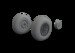 P51D Mustang Wheels with pointed Cross Thread (Eduard)