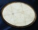 Small oval concrete aircraft display base - distressed